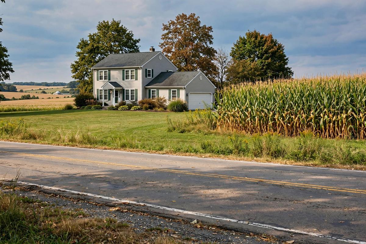 Suburban home beside farmland in Conewago Township near Elizabethtown