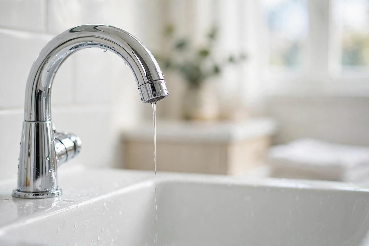 Bathroom faucet with only a thin stream, a low pressure symptom in Elizabethtown homes